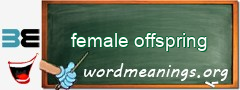 WordMeaning blackboard for female offspring